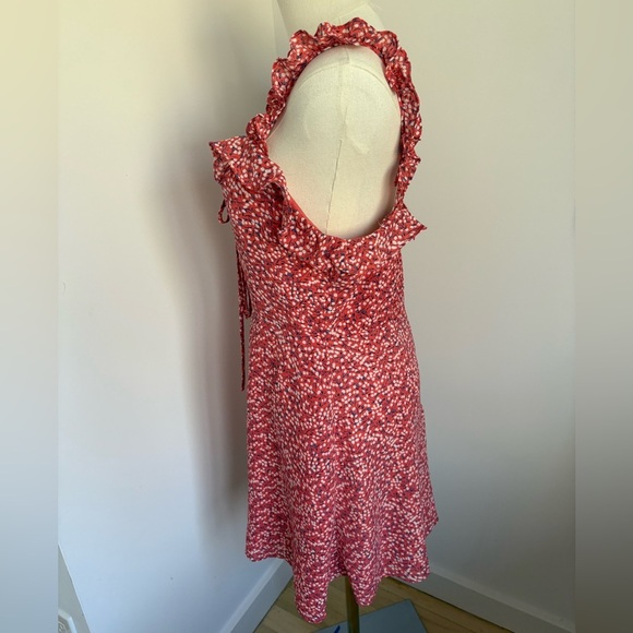 Pink and White Ruffled Mini Sundress - Picture 4 of 6